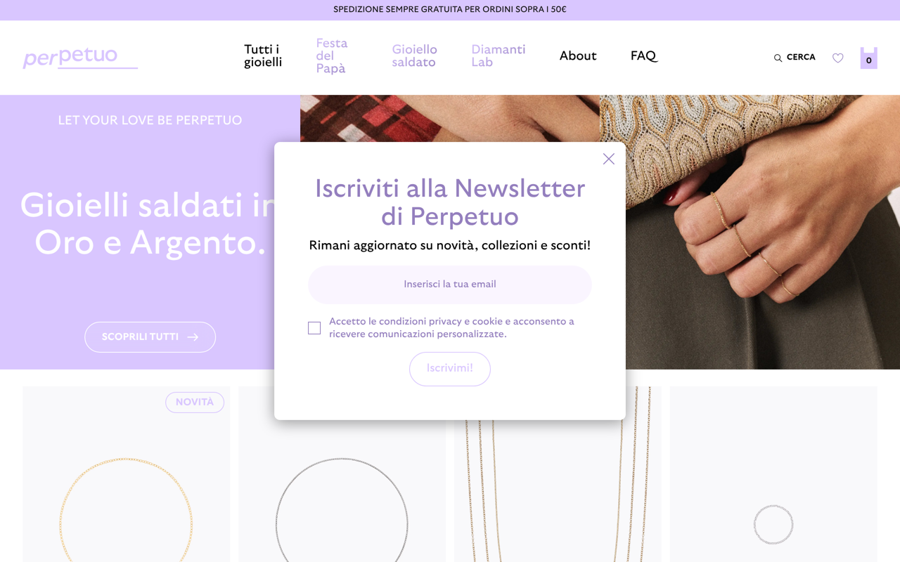 Screenshot di Perpetuo Store