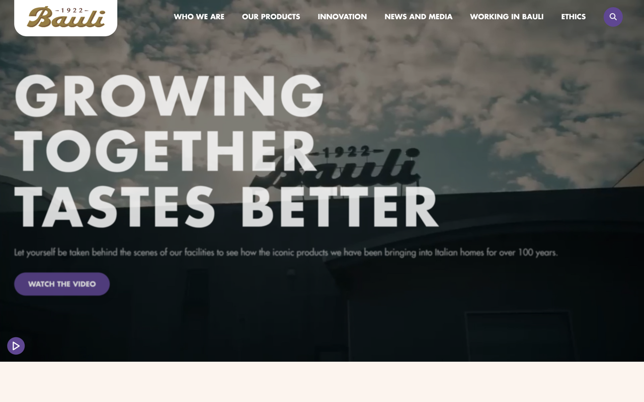 Screenshot di Bauli Group